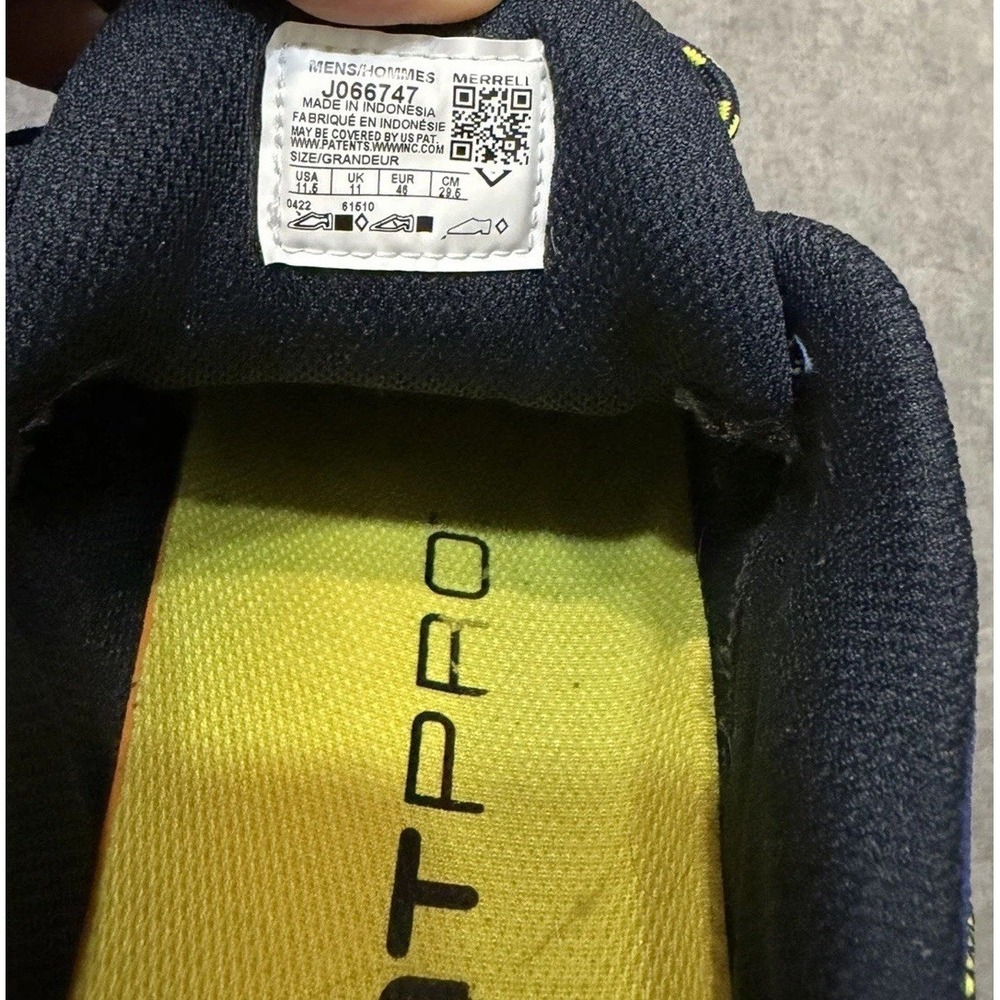 Merrell Moab Flight Shoes Mens 11.5 Carbon Fiber Comfortbase Grip TRail Running - Picture 6 of 8